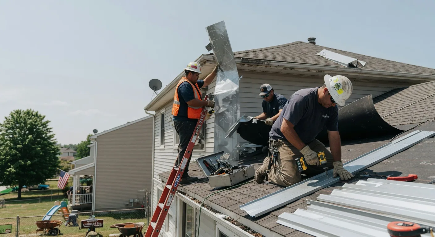 Storm Damage Metal Roof Repair in Kirkwood, IL